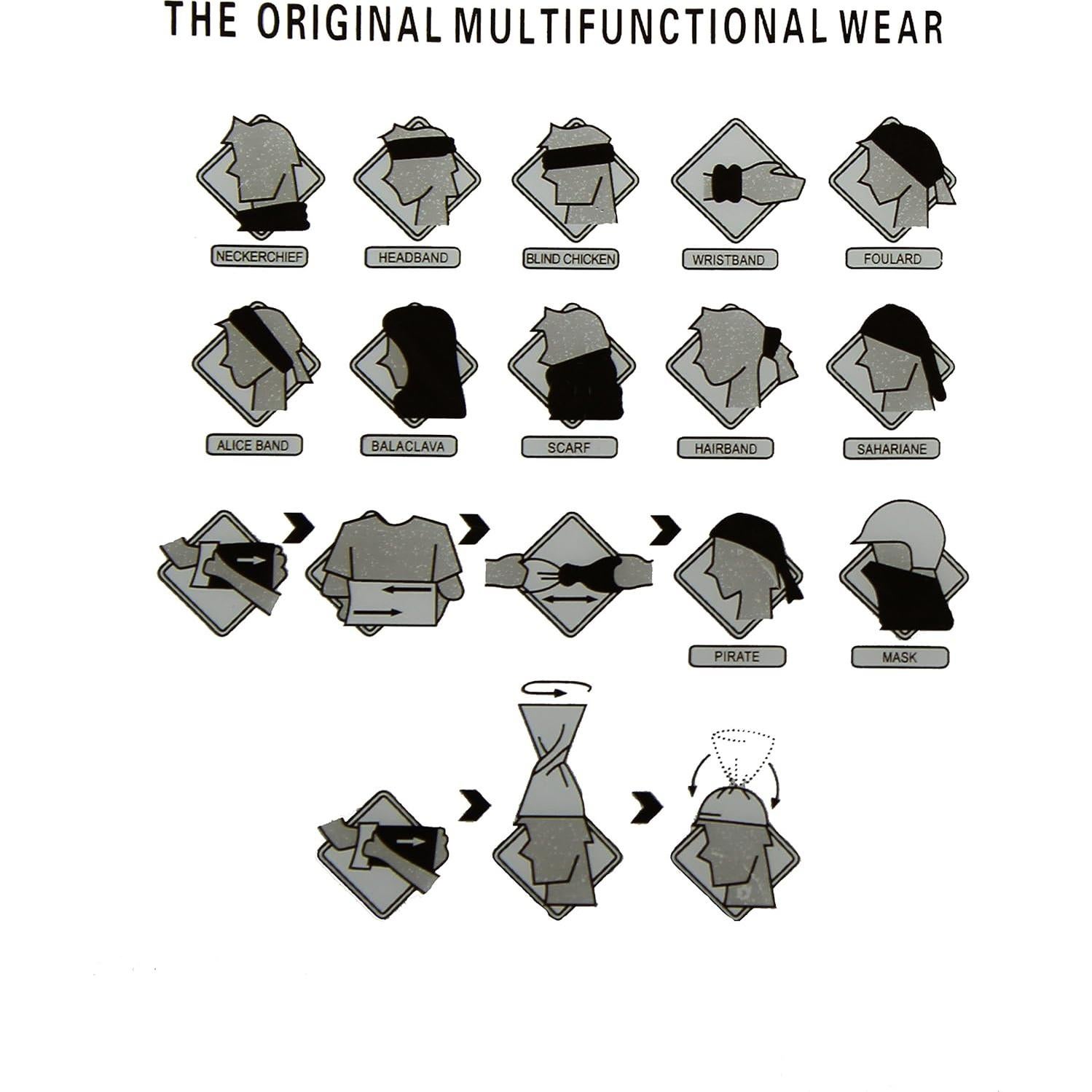 Paquete de 5 Mascarillas Balaclava Hombre Verde y Negro