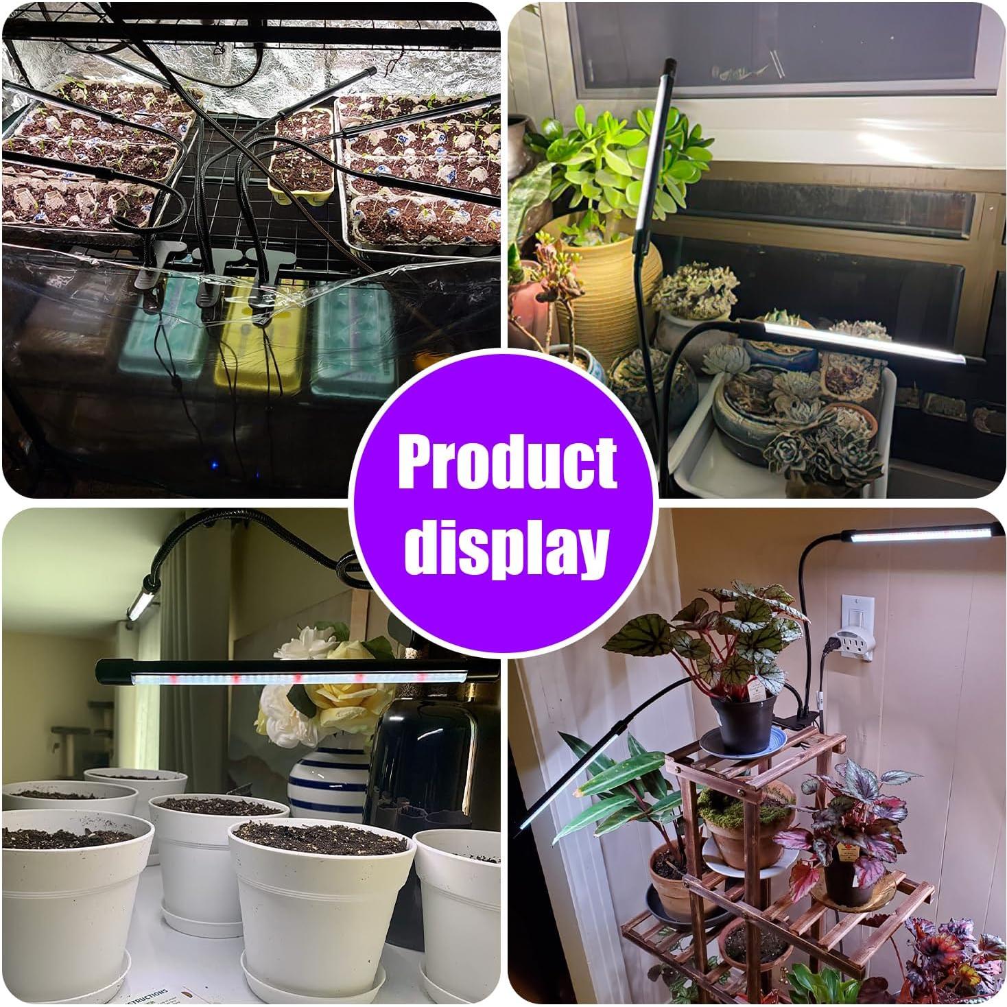 Luz de Cultivo LED RWNTAO 2 Paquetes 39.88 cm Espectro Completo