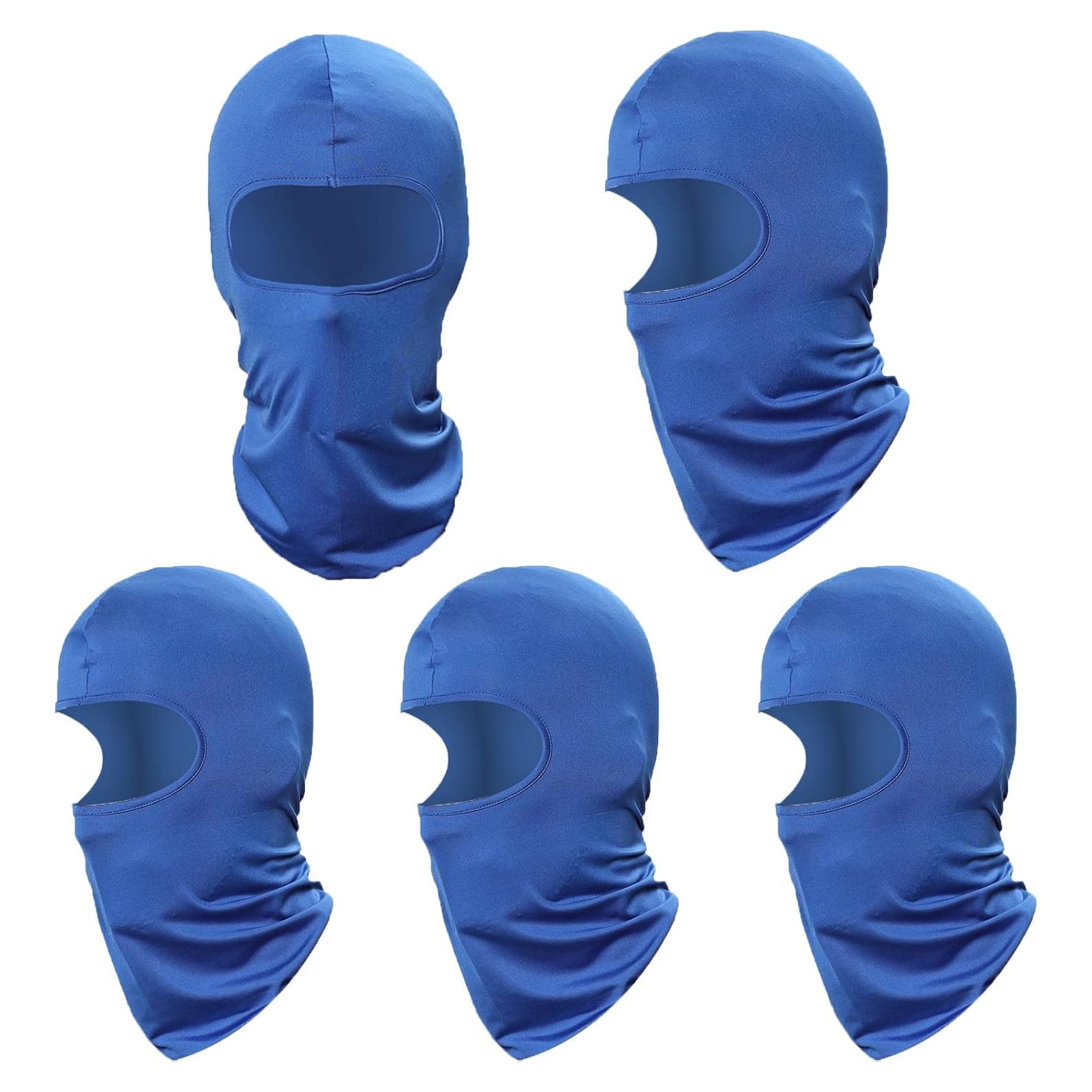 Paquete de 5 Mascarillas Balaclava Hombre UV Azul Real