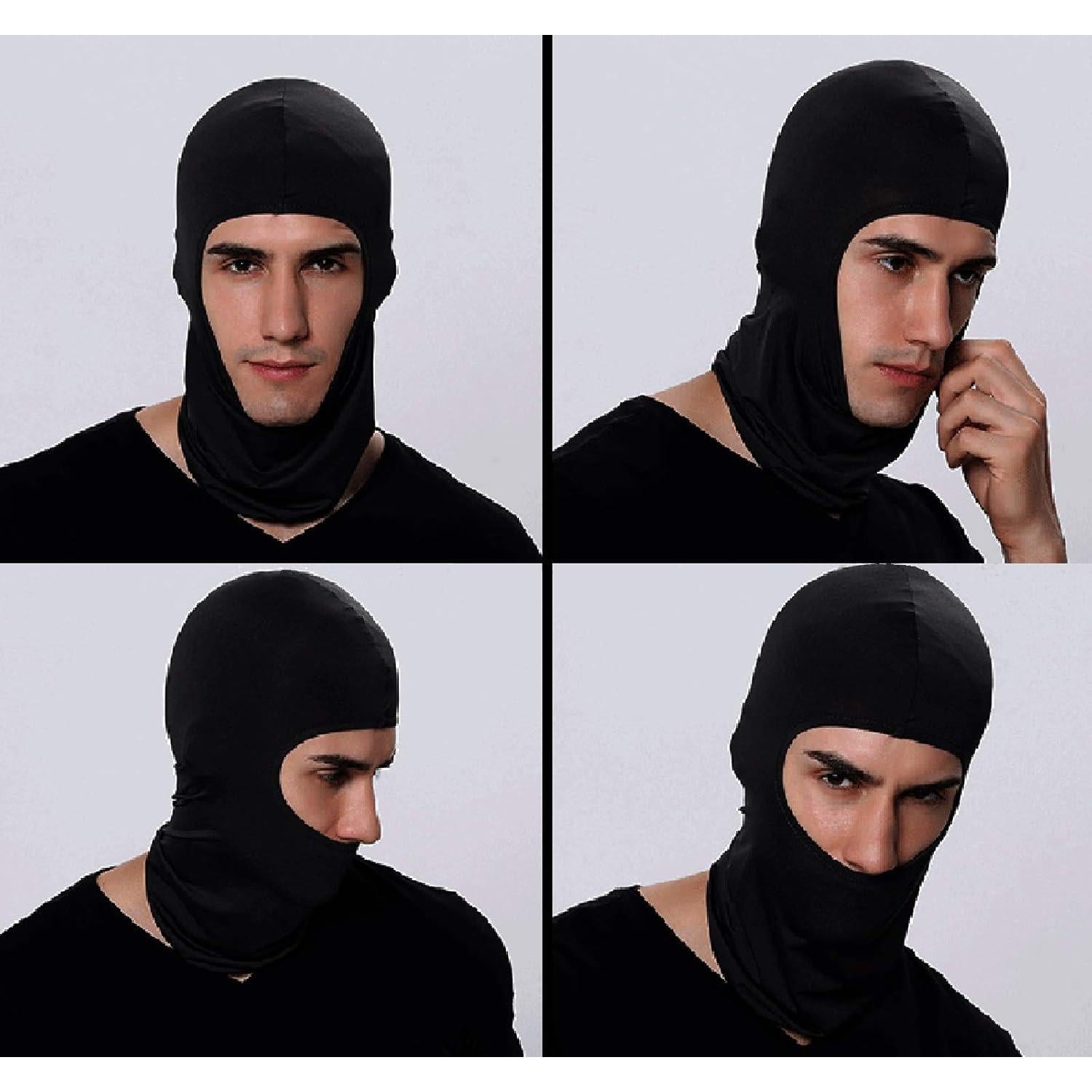 Paquete de 5 Mascarillas Balaclava Negras para Hombre