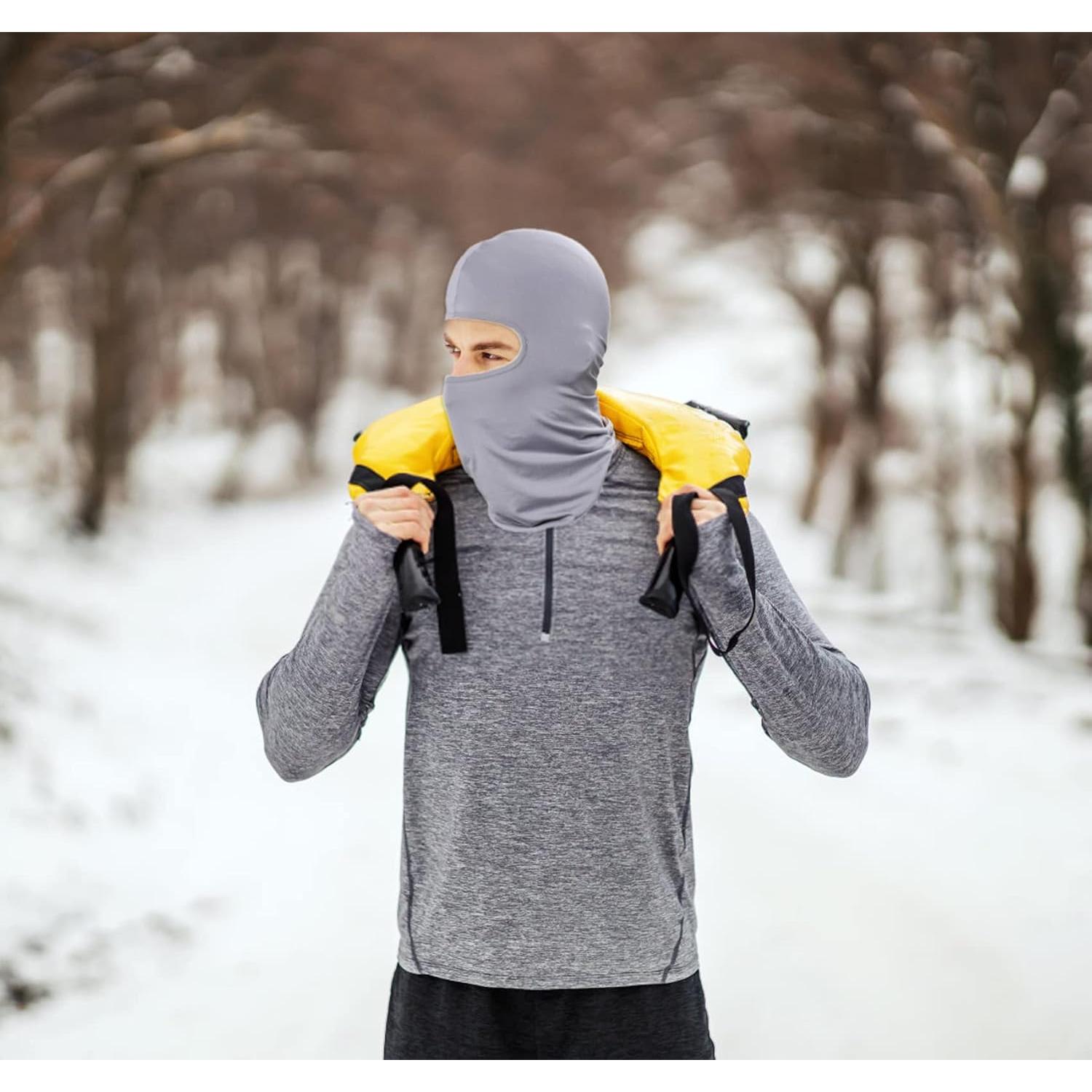 Paquete de 5 Mascarillas Faciales Balaclava Grises para Hombres