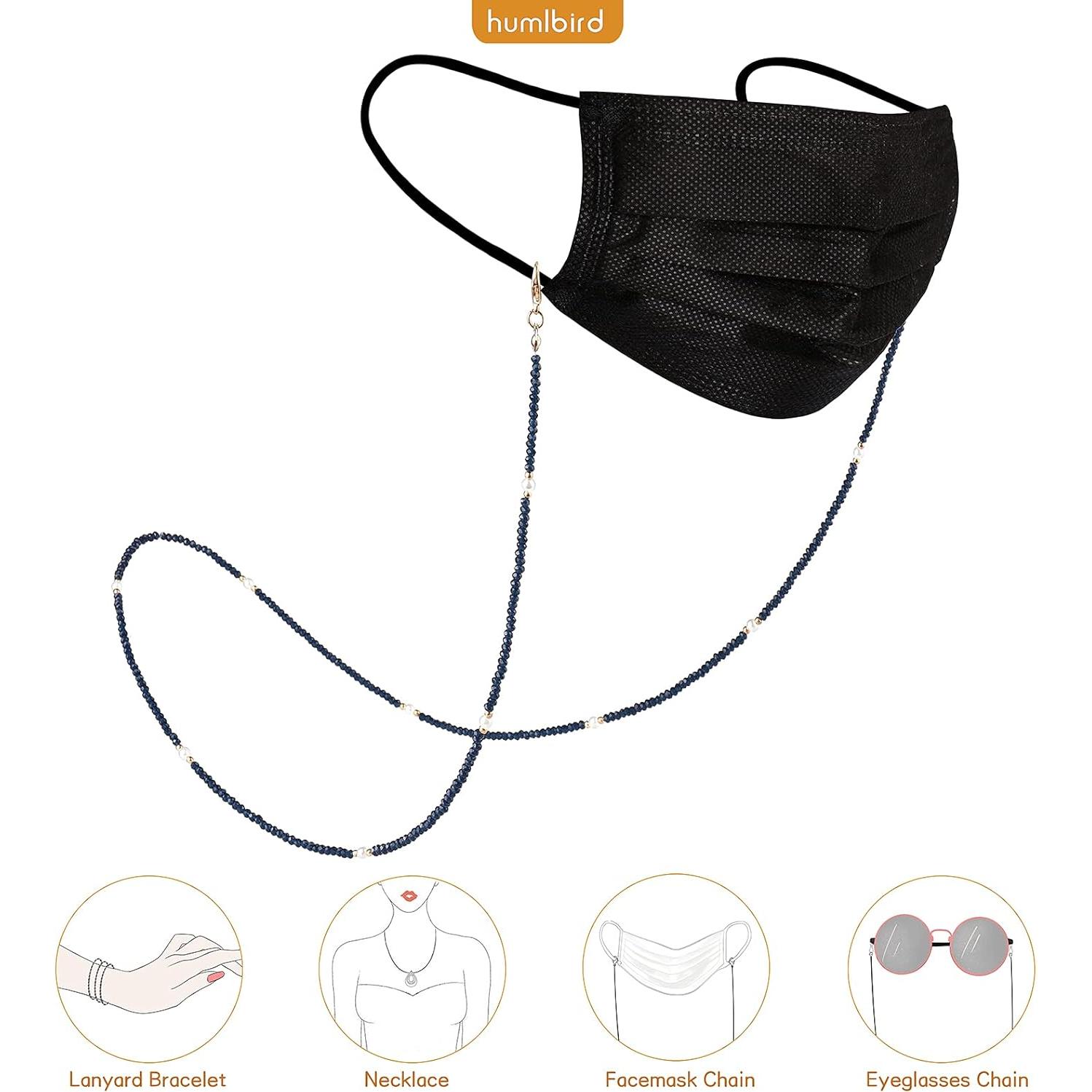 Cadena de Gafas Humlbird con Perlas de Cristal 75 cm