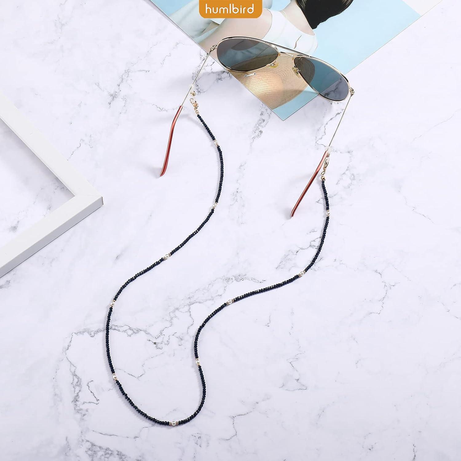 Cadena de Gafas Humlbird con Perlas de Cristal 75 cm