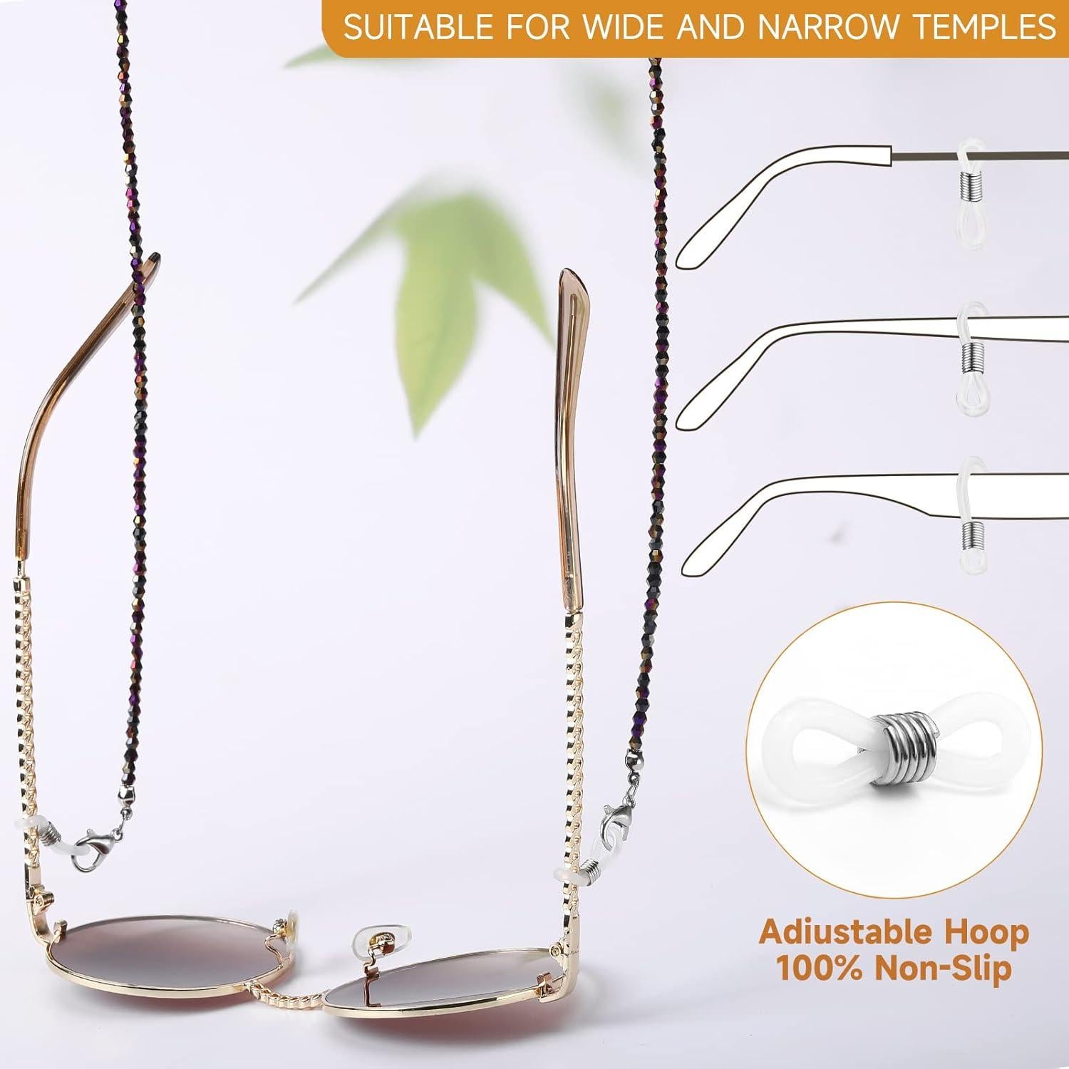 Cadena para Gafas Humlbird con Perlas y Cristales 64 cm