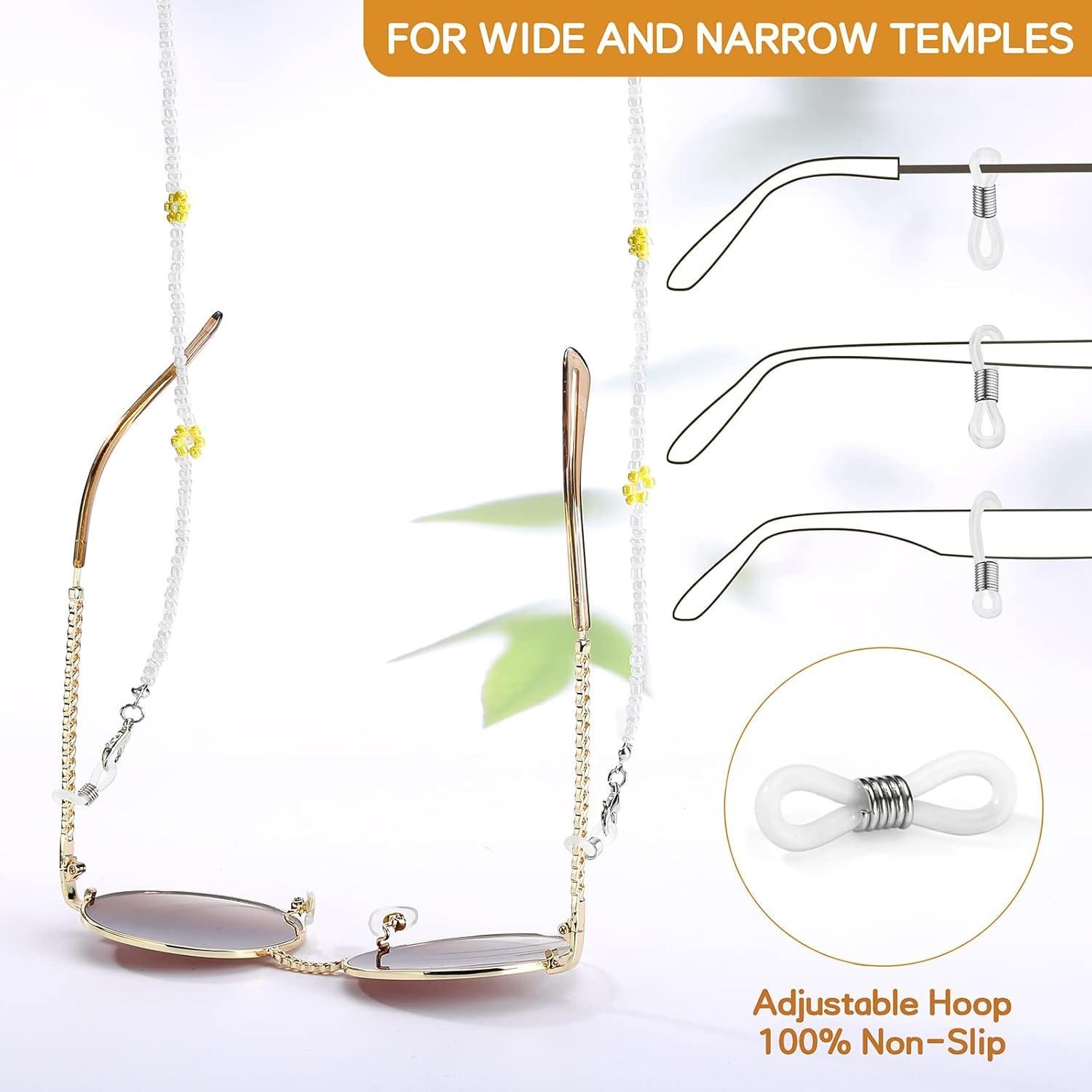 Cadena de Gafas Humlbird con Perlas y Cuentas 74 cm