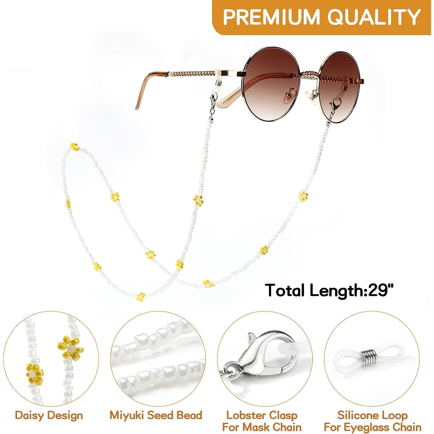 Cadena de Gafas Humlbird con Perlas y Cuentas 74 cm