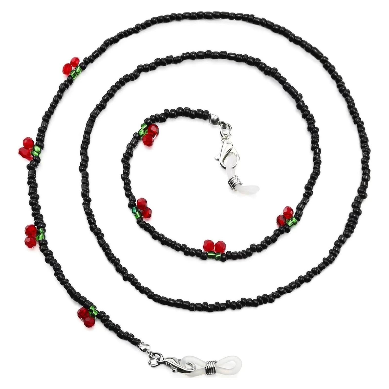 Cadena de Gafas Humlbird con Perlas y Cristales 77.5 cm