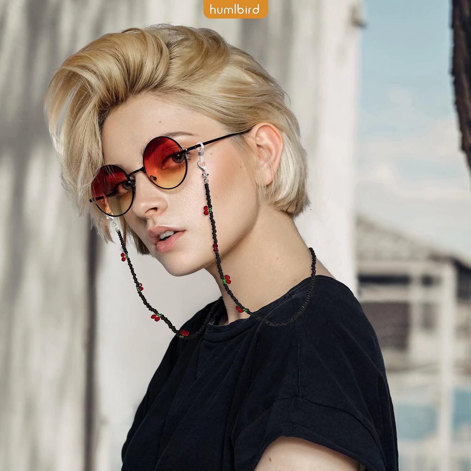 Cadena de Gafas Humlbird con Perlas y Cristales 77.5 cm