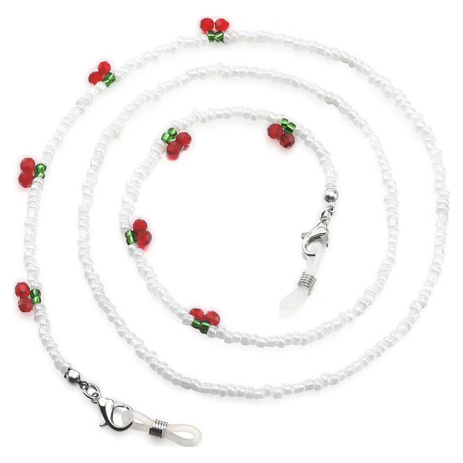 Cadena de Gafas Humlbird con Perlas y Cristales 77.5 cm