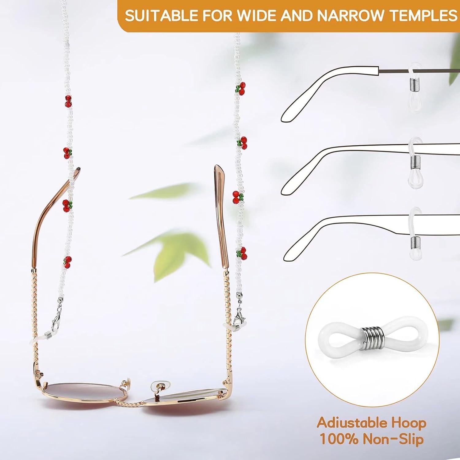 Cadena de Gafas Humlbird con Perlas y Cristales 77.5 cm