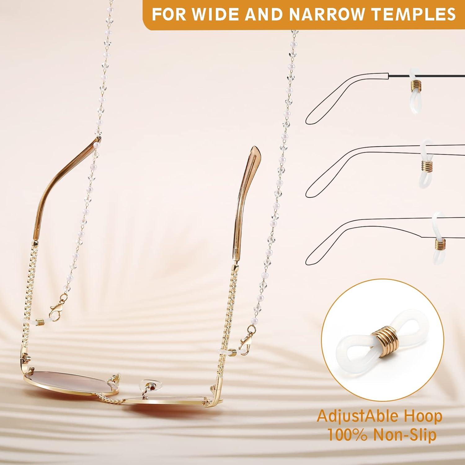 Cadena de Gafas Humlbird con Perlas y Cristales 67 cm