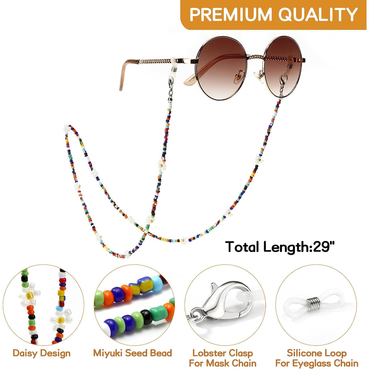 Cadena para Gafas Humlbird con Perlas y Cuentas 74 cm