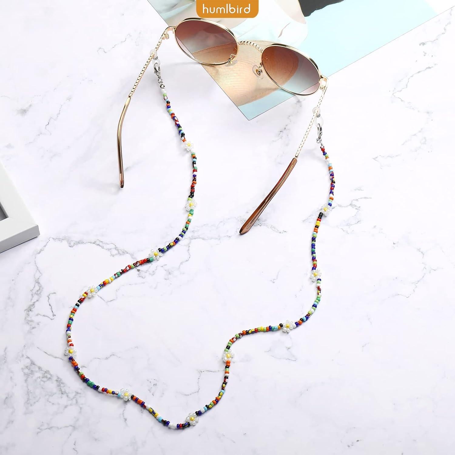 Cadena para Gafas Humlbird con Perlas y Cuentas 74 cm