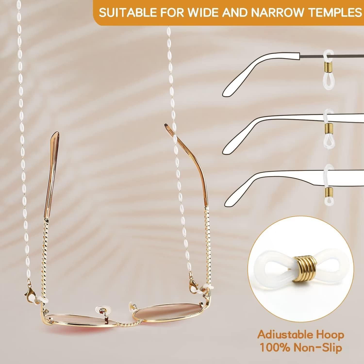 Cadena de Gafas Humlbird con Perlas y Cristales 72.5 cm