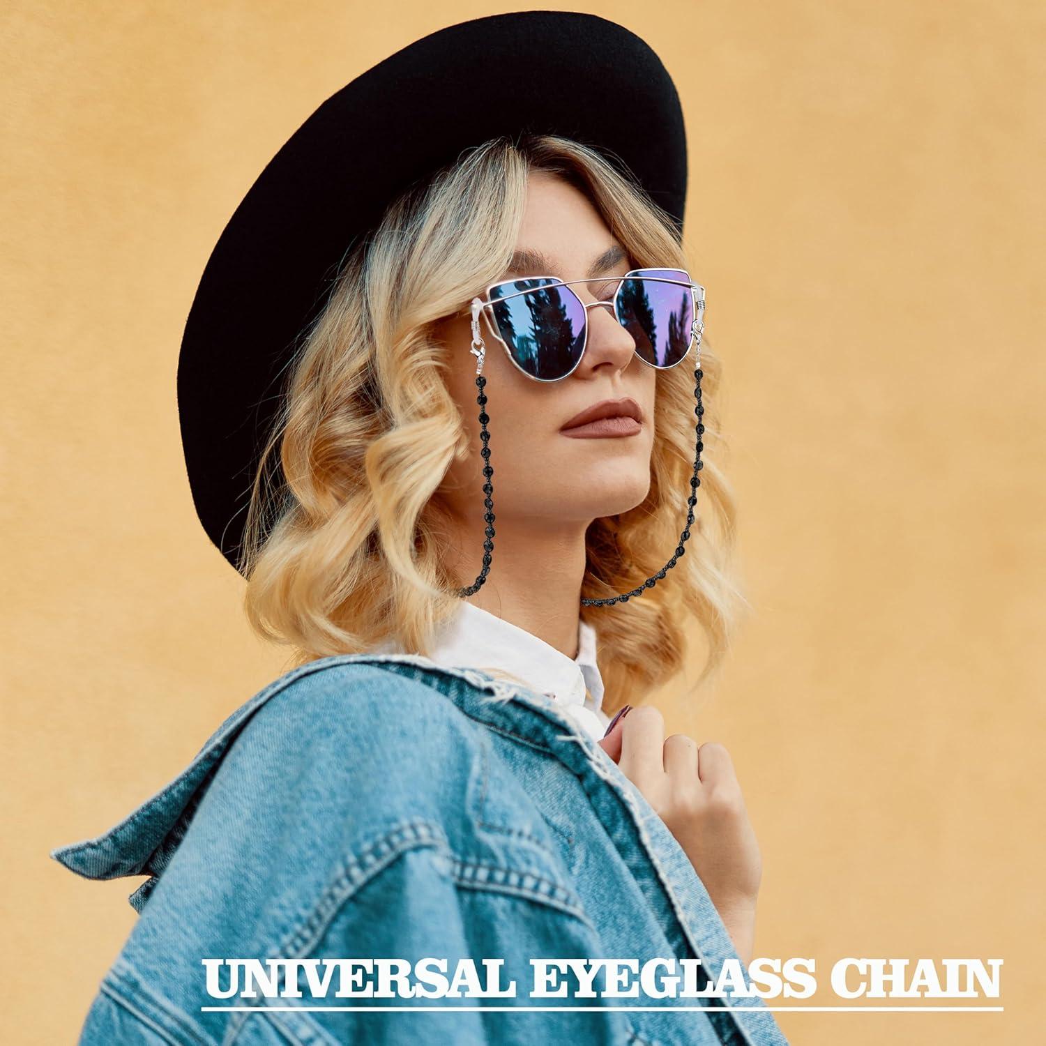 Cadena de Gafas Crimmy Soporte para Mujeres 70 cm Negro