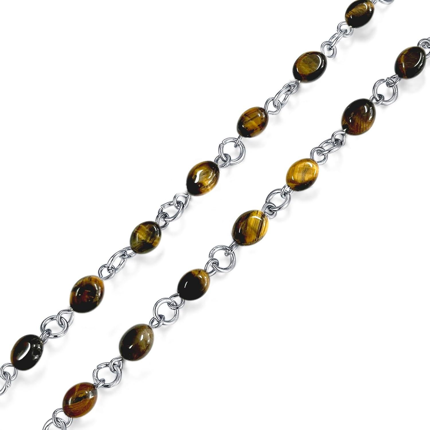 Cadena de Gafas Crimmy Soporte para Mujeres 70 cm Ágata Amarilla