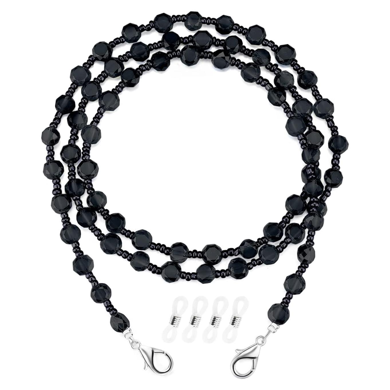 Cadena de Gafas Crimmy Soporte para Mujeres 70 cm Negro