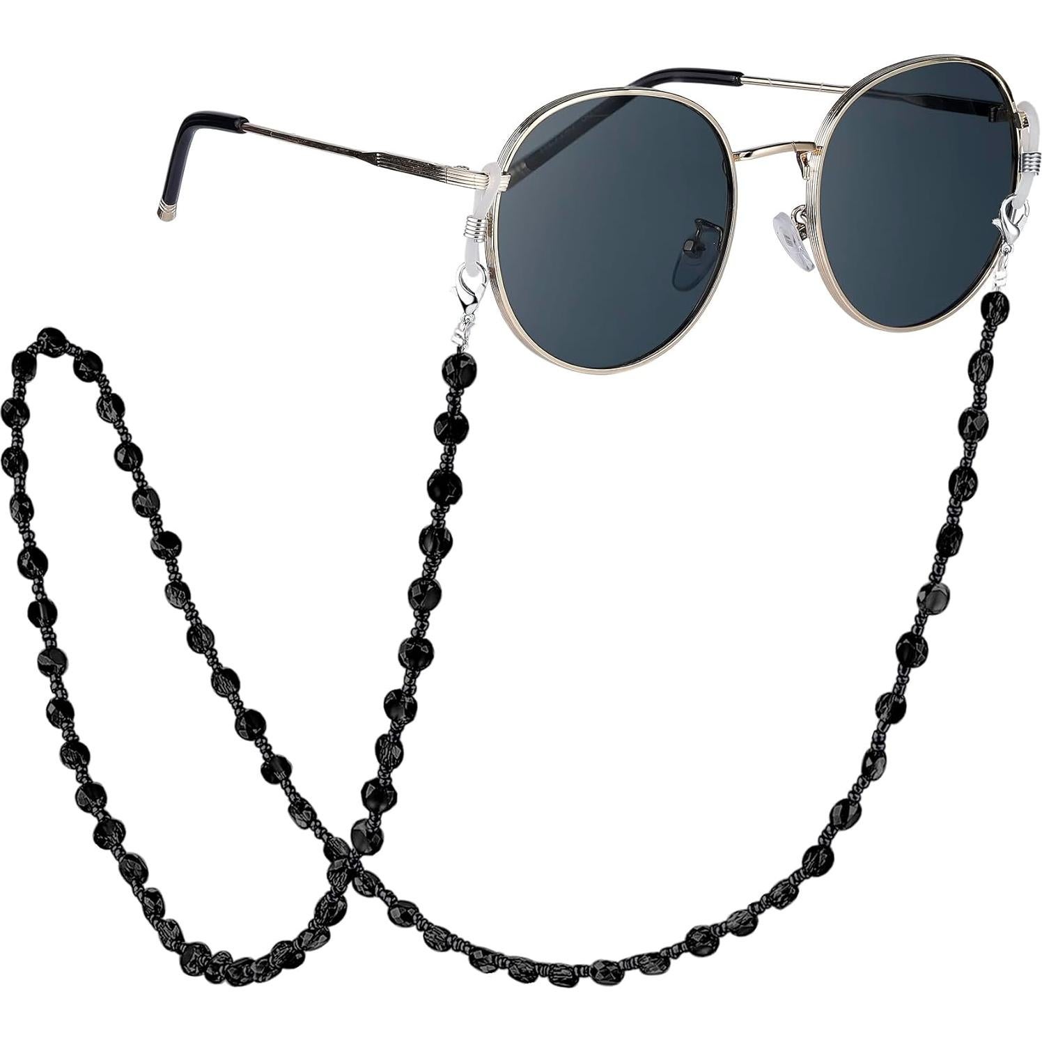 Cadena de Gafas Crimmy Soporte para Mujeres 70 cm Negro