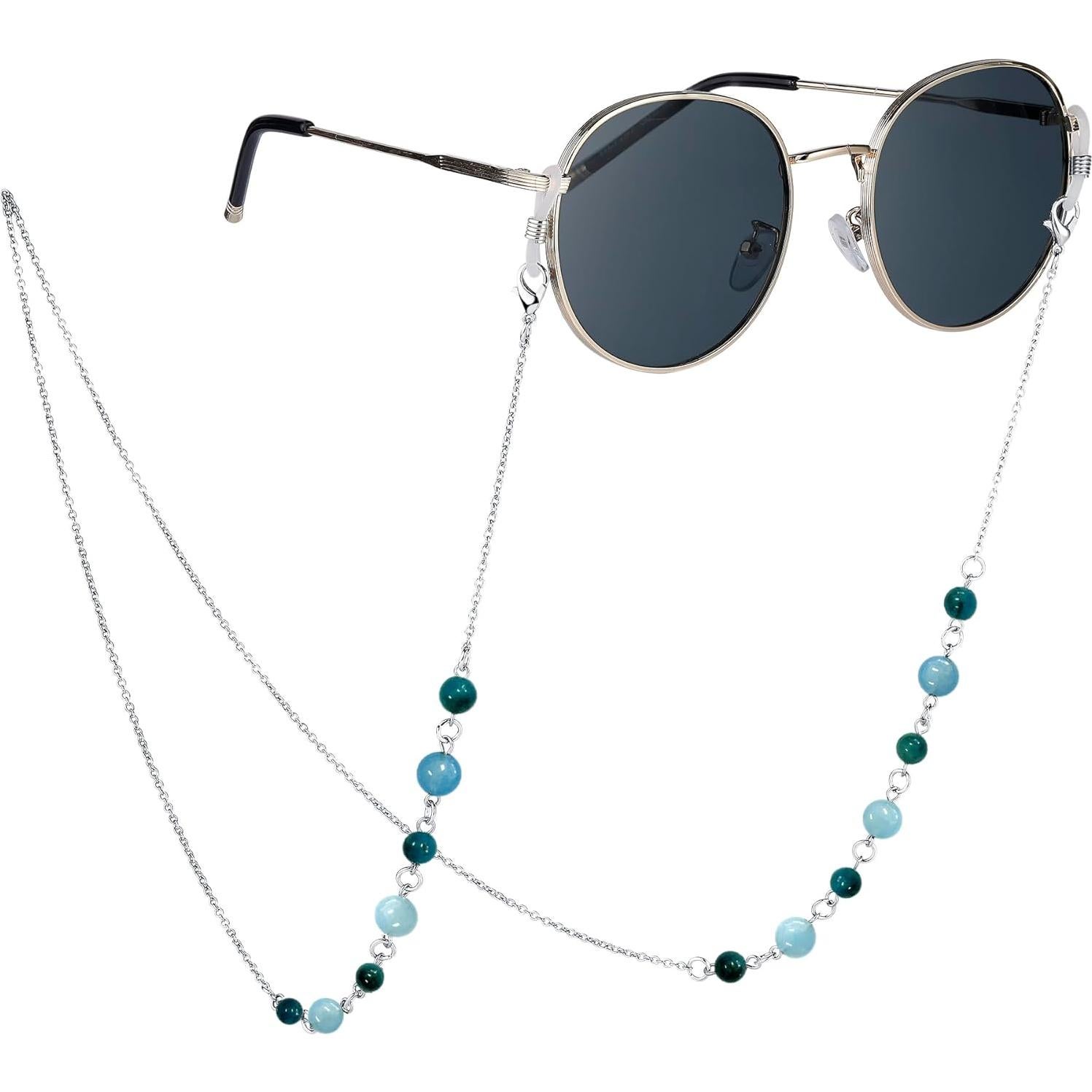 Cadena de Gafas Crimmy Azul Acuamarina Soporte para Mujeres