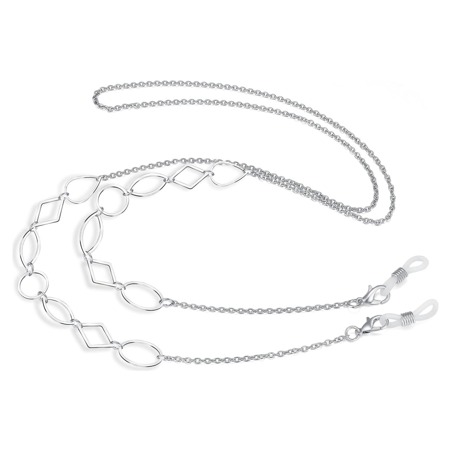 Cadena de Gafas Crimmy Soporte Cuello Plateado 70.1 cm