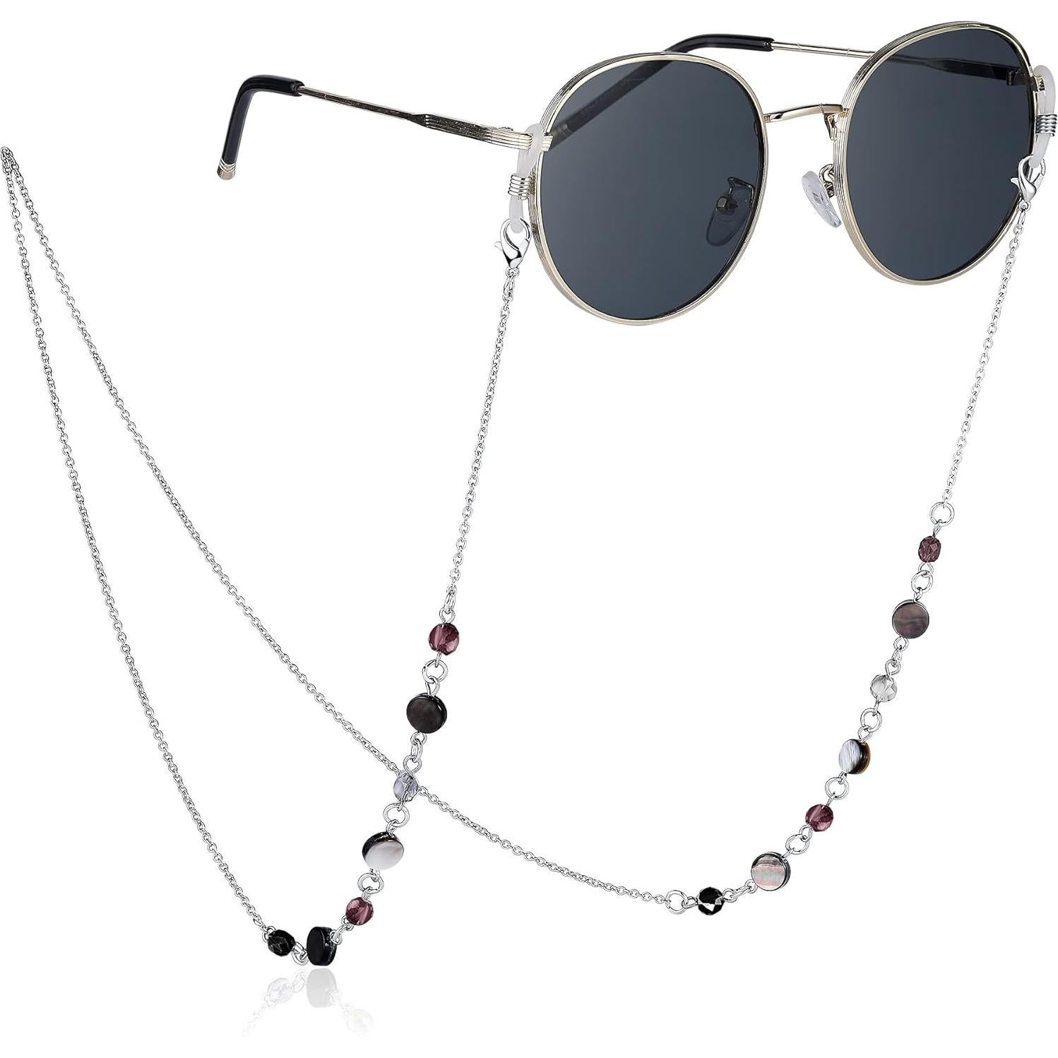 Cadena de Gafas Crimmy Rosa Plateado Soporte para Mujeres