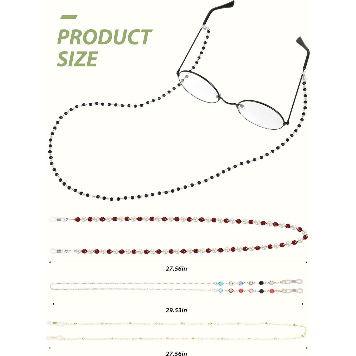 Cadena para Gafas Frienda 8 Piezas con Cuentas Elegantes