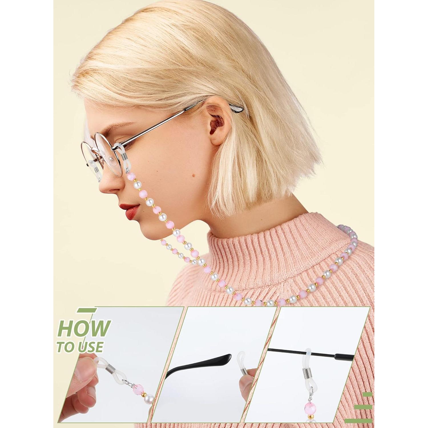 Cadena para Gafas Frienda 8 Piezas con Cuentas Elegantes