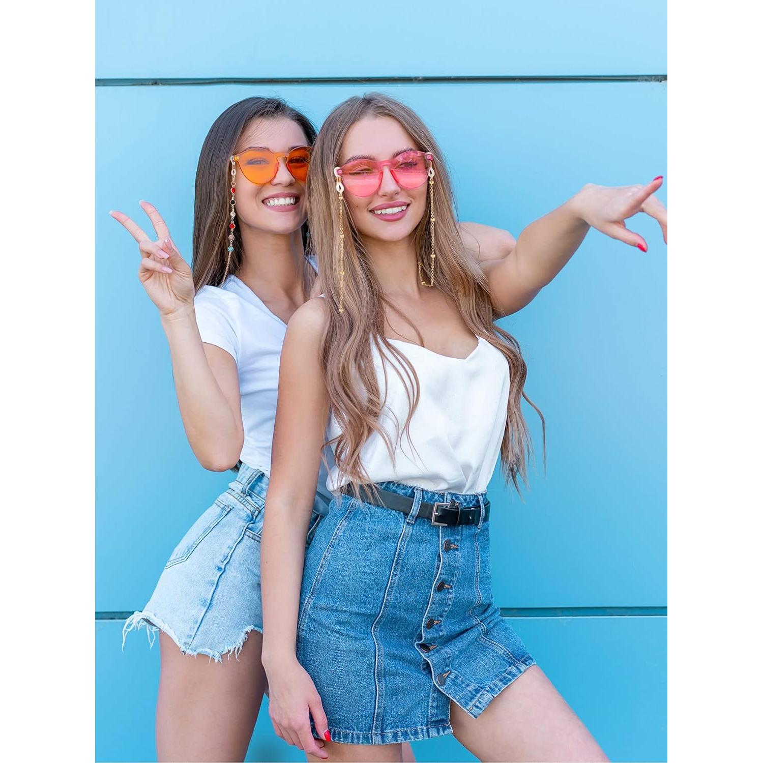 Cadena para Gafas Frienda 8 Piezas con Cuentas Elegantes