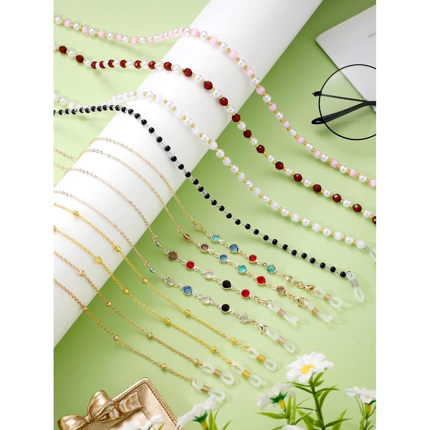 Cadena para Gafas Frienda 8 Piezas con Cuentas Elegantes