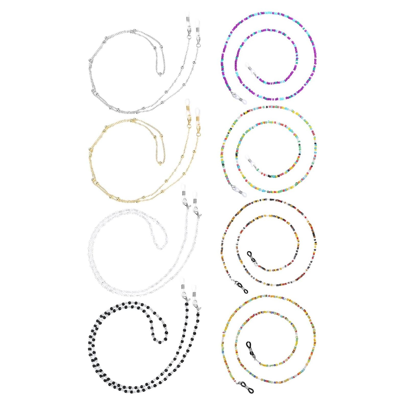 Cadena de Gafas Frienda 8 Piezas con Perlas Elegantes