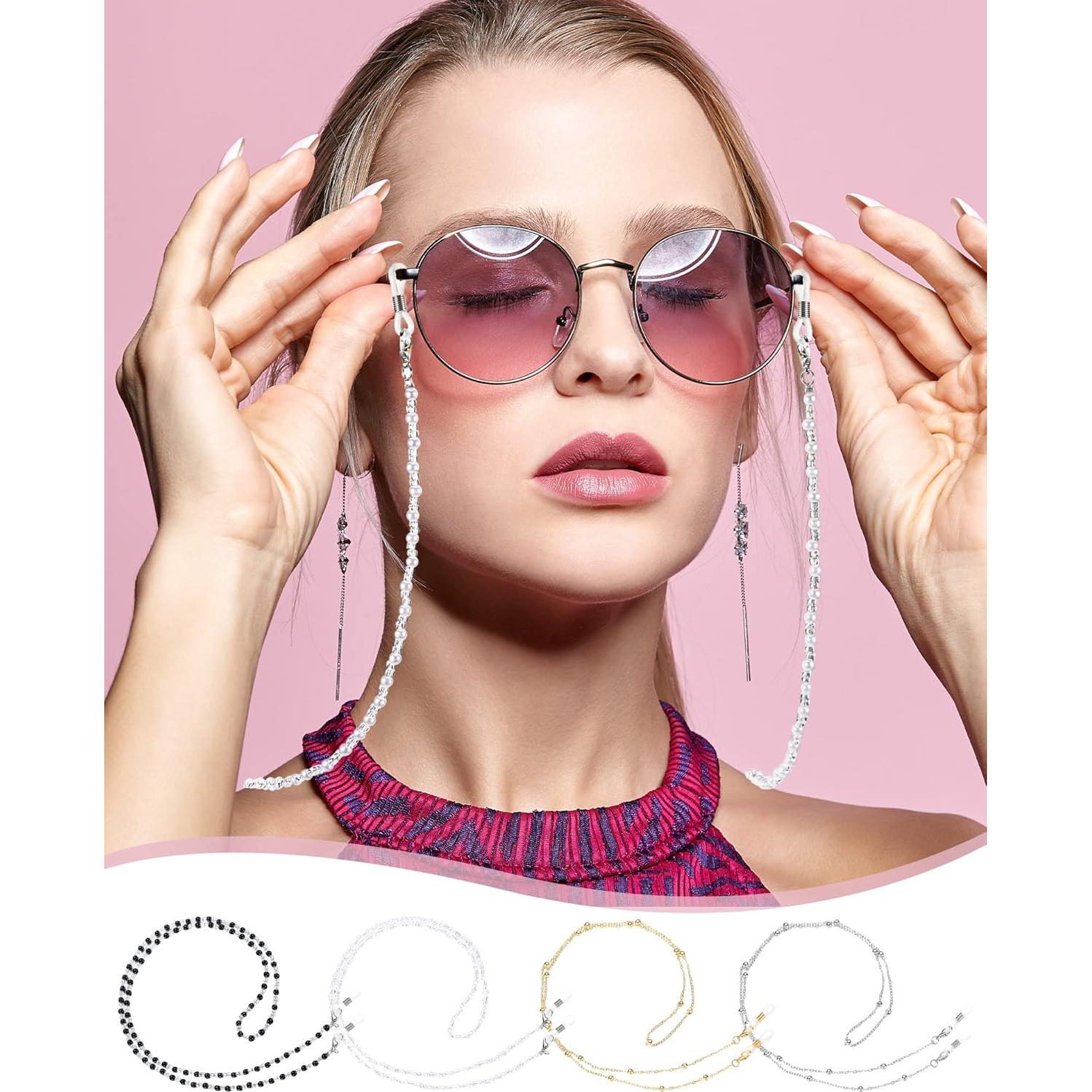 Cadena de Gafas Frienda 8 Piezas con Perlas Elegantes