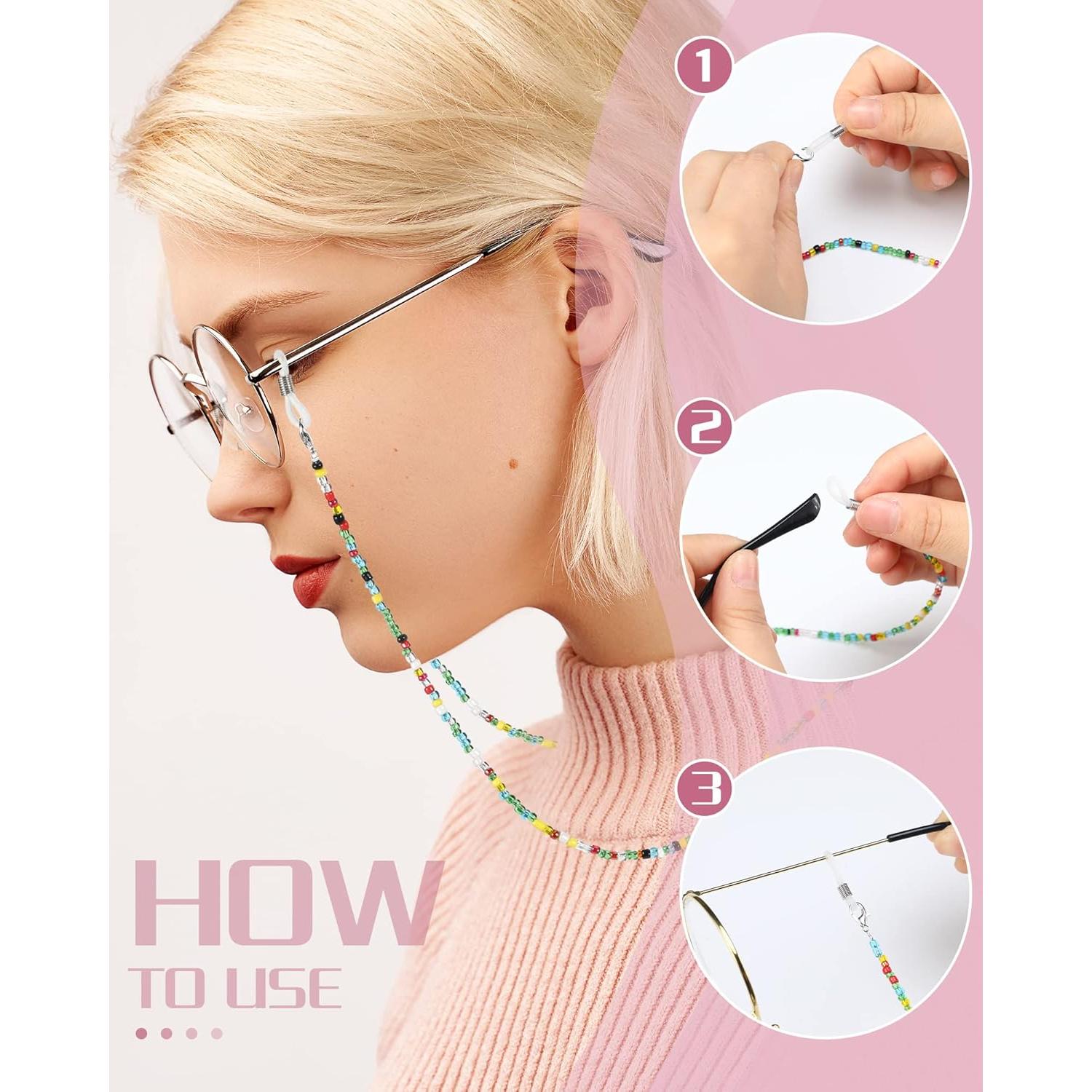 Cadena de Gafas Frienda 8 Piezas con Perlas Elegantes