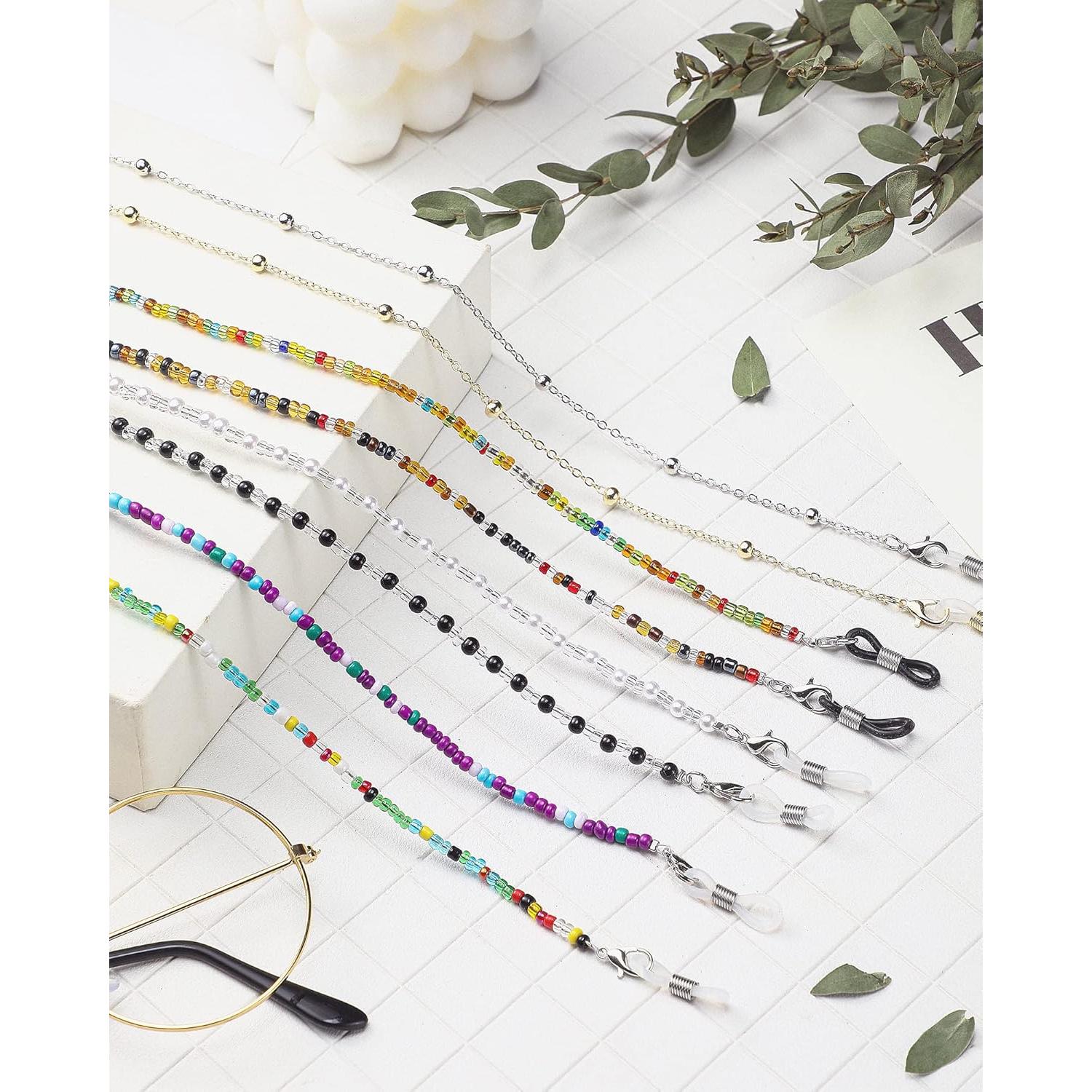 Cadena de Gafas Frienda 8 Piezas con Perlas Elegantes