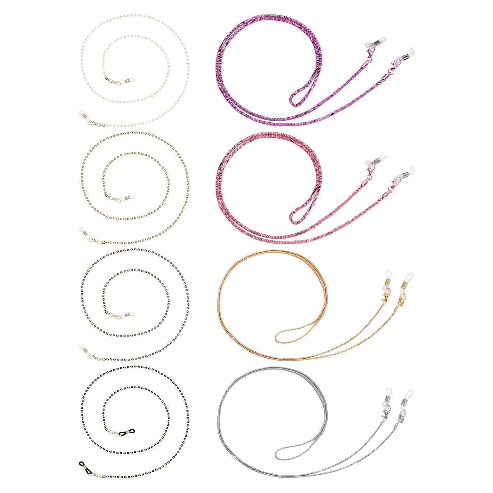 Cadena de Gafas Frienda 8 Piezas con Perlas Elegantes