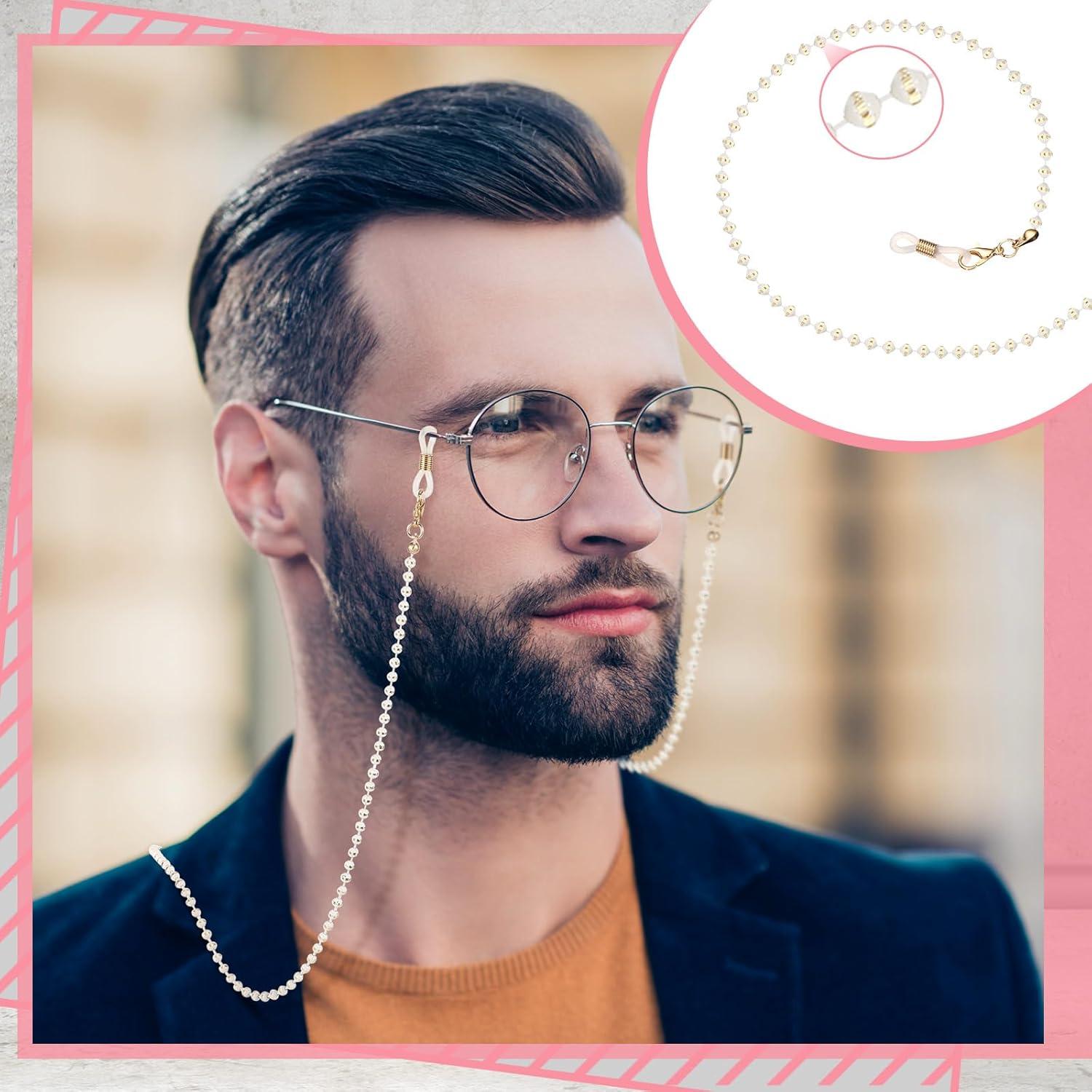 Cadena de Gafas Frienda 8 Piezas con Perlas Elegantes