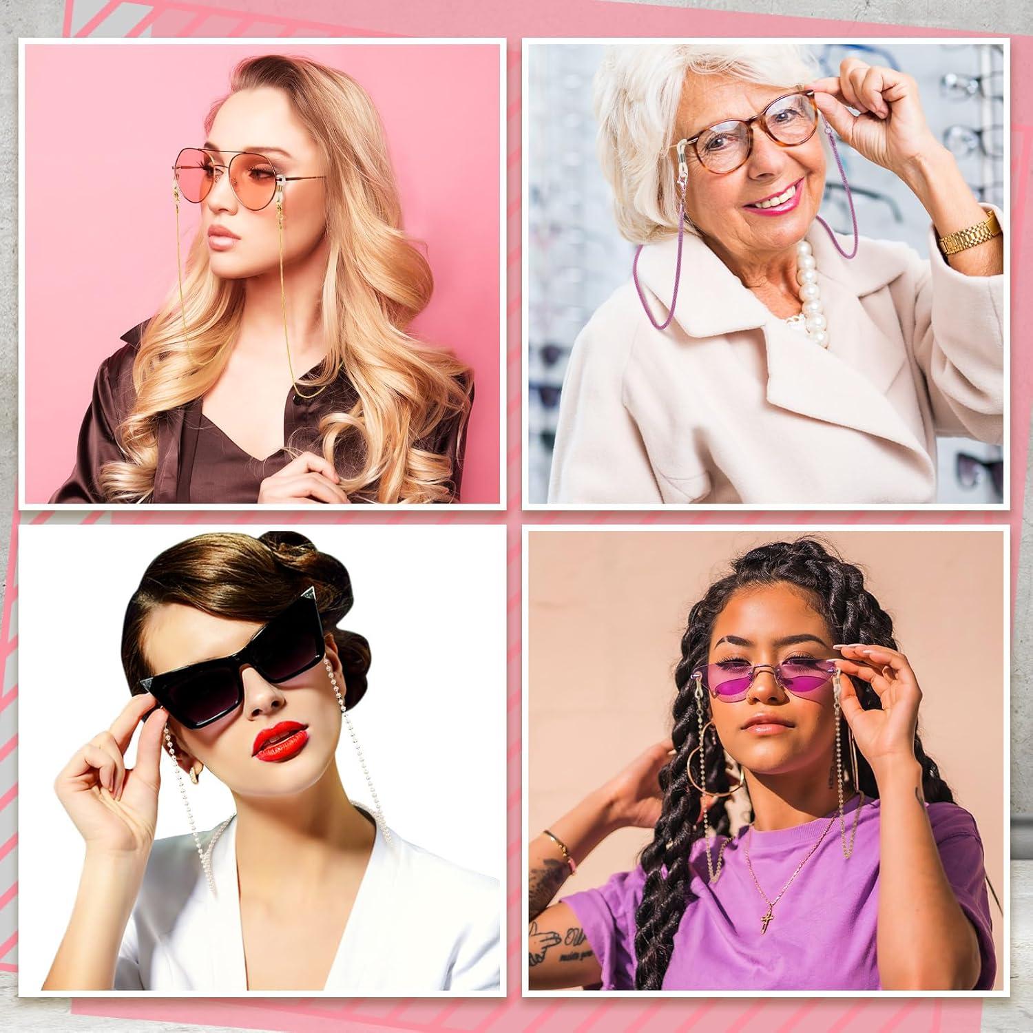 Cadena de Gafas Frienda 8 Piezas con Perlas Elegantes