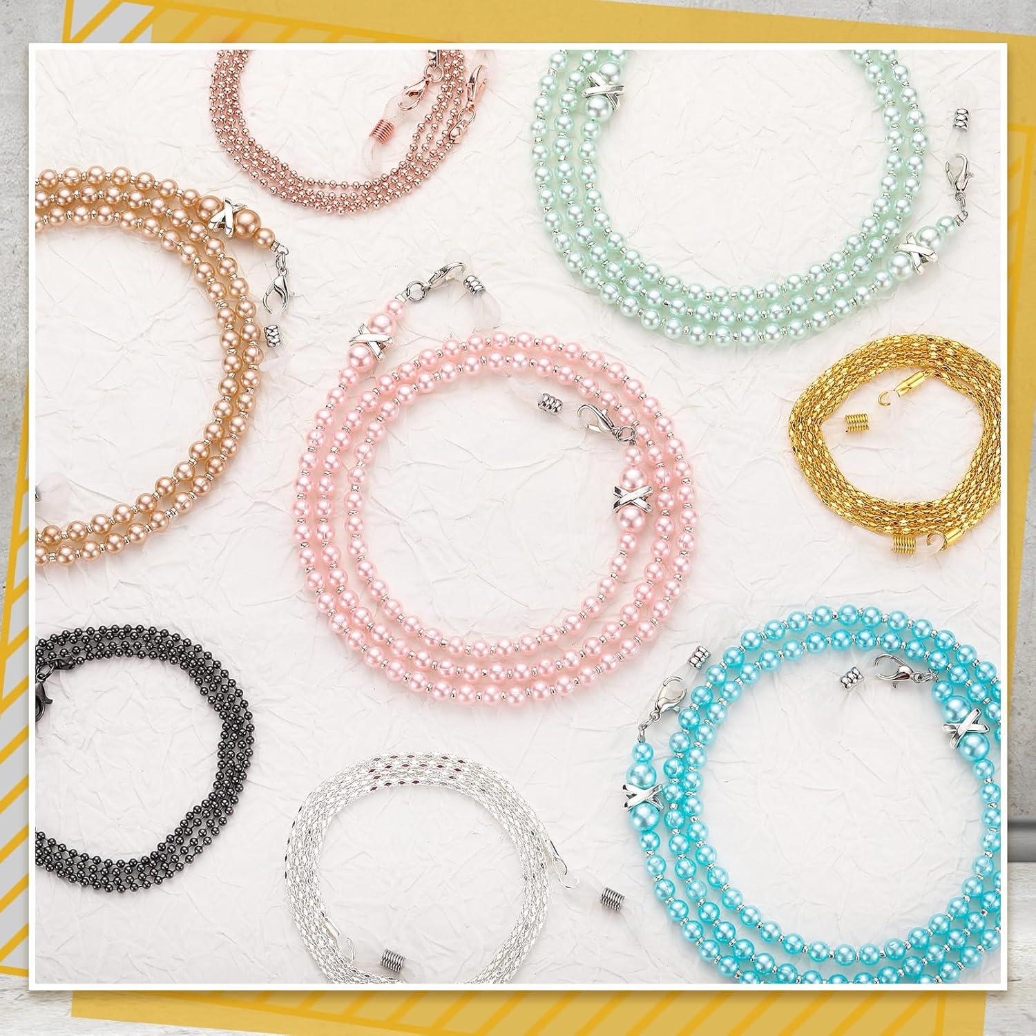 Cadena de Gafas Frienda 8 Piezas con Perlas Elegantes