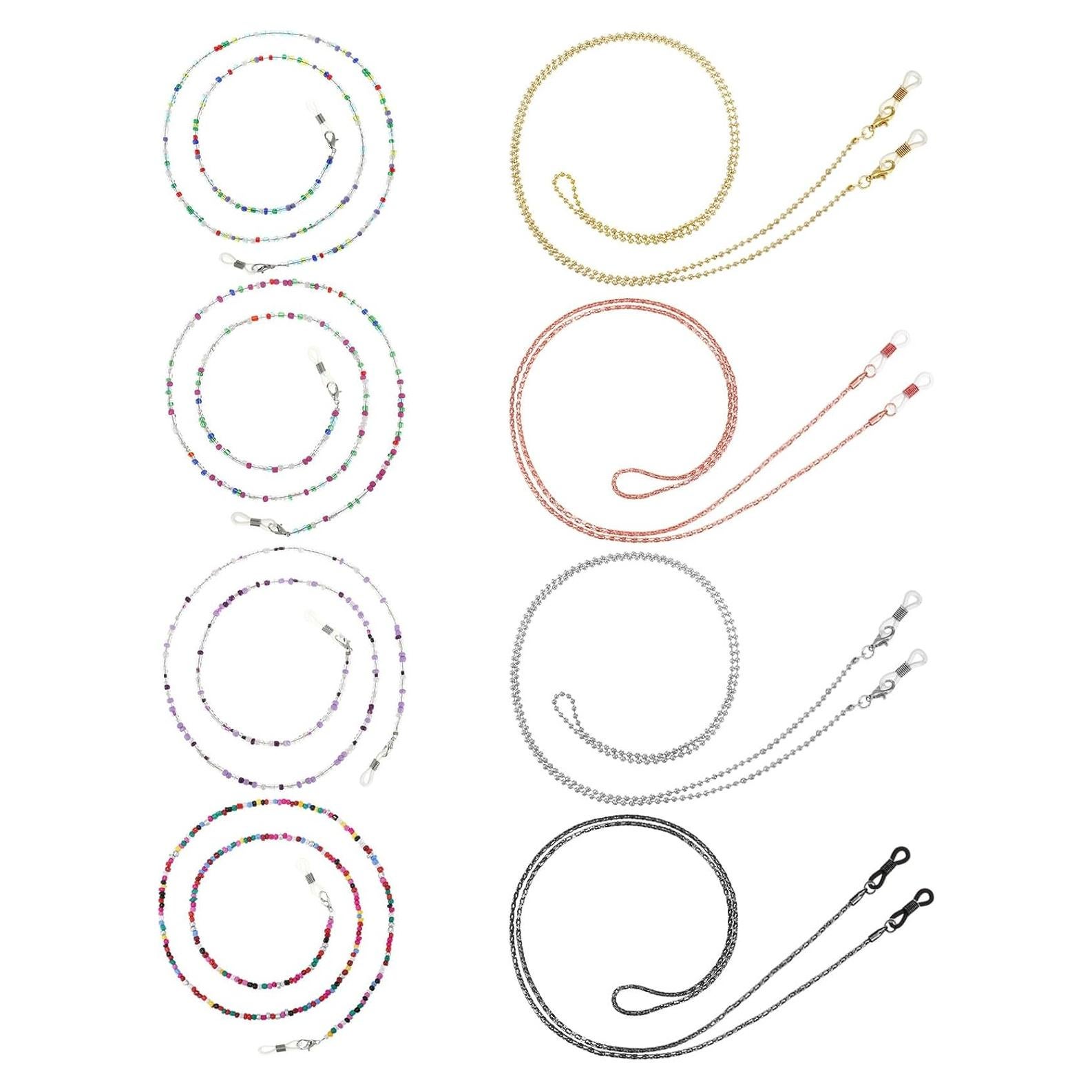 Cadena de Gafas Frienda 8 Piezas con Perlas Vintage