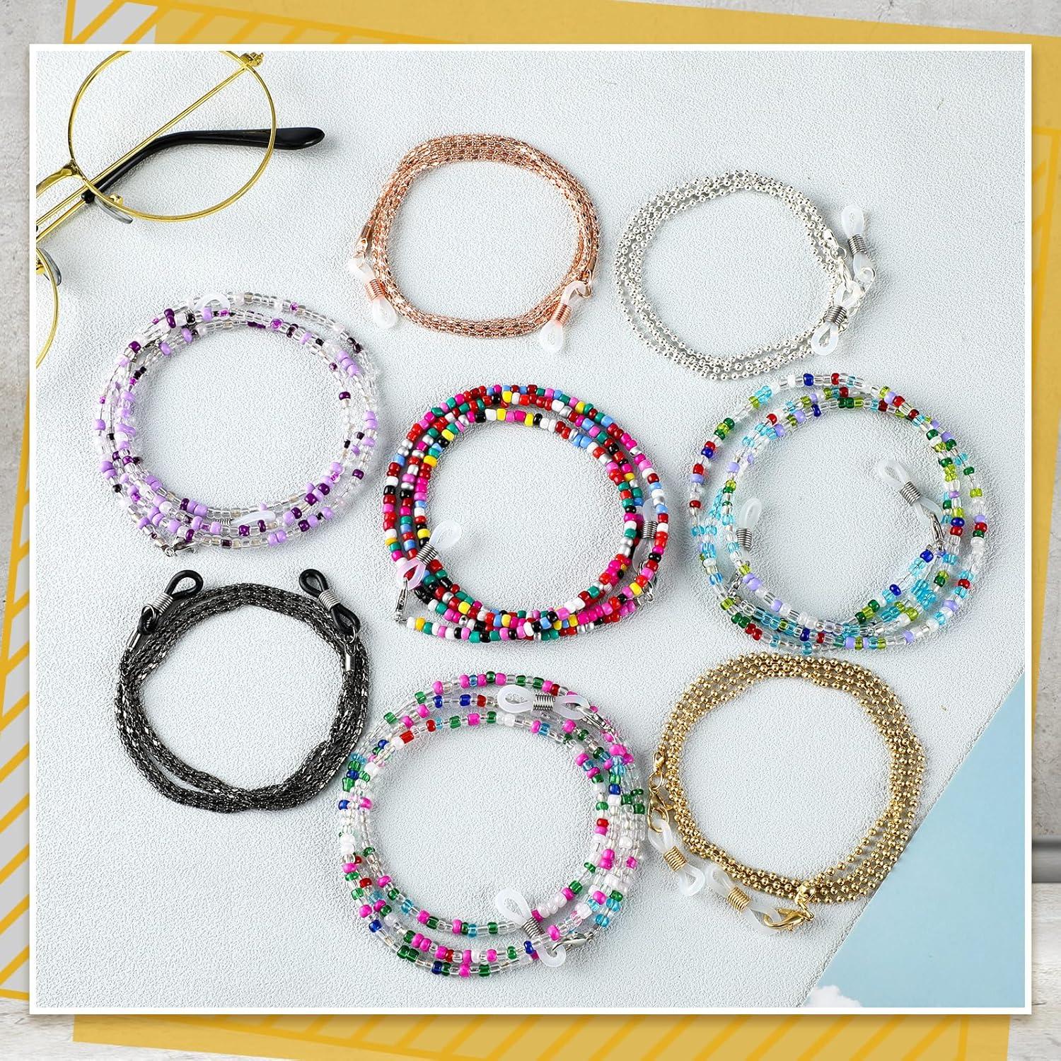 Cadena de Gafas Frienda 8 Piezas con Perlas Vintage