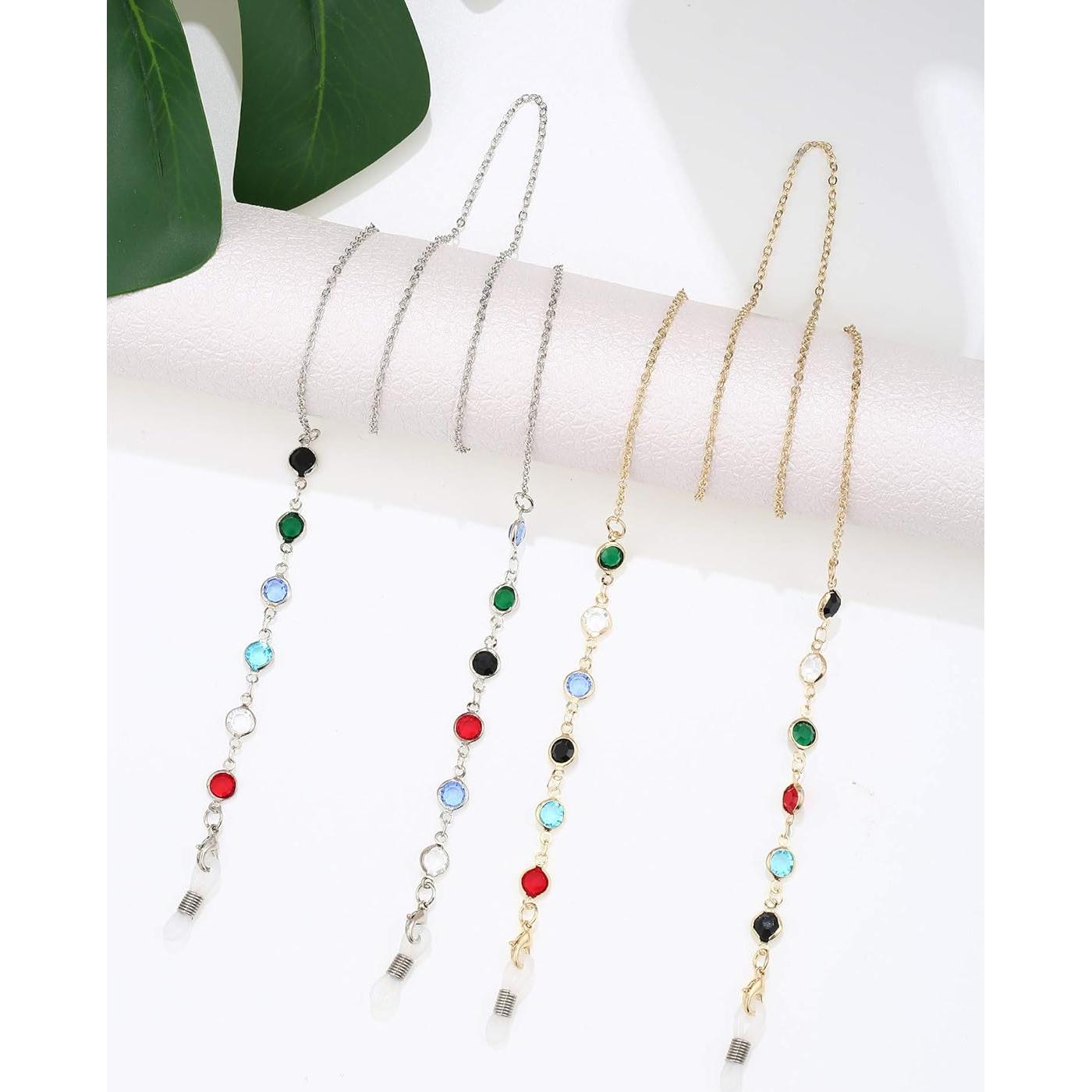 Cadena de Gafas Frienda 8 Piezas con Perlas Elegantes