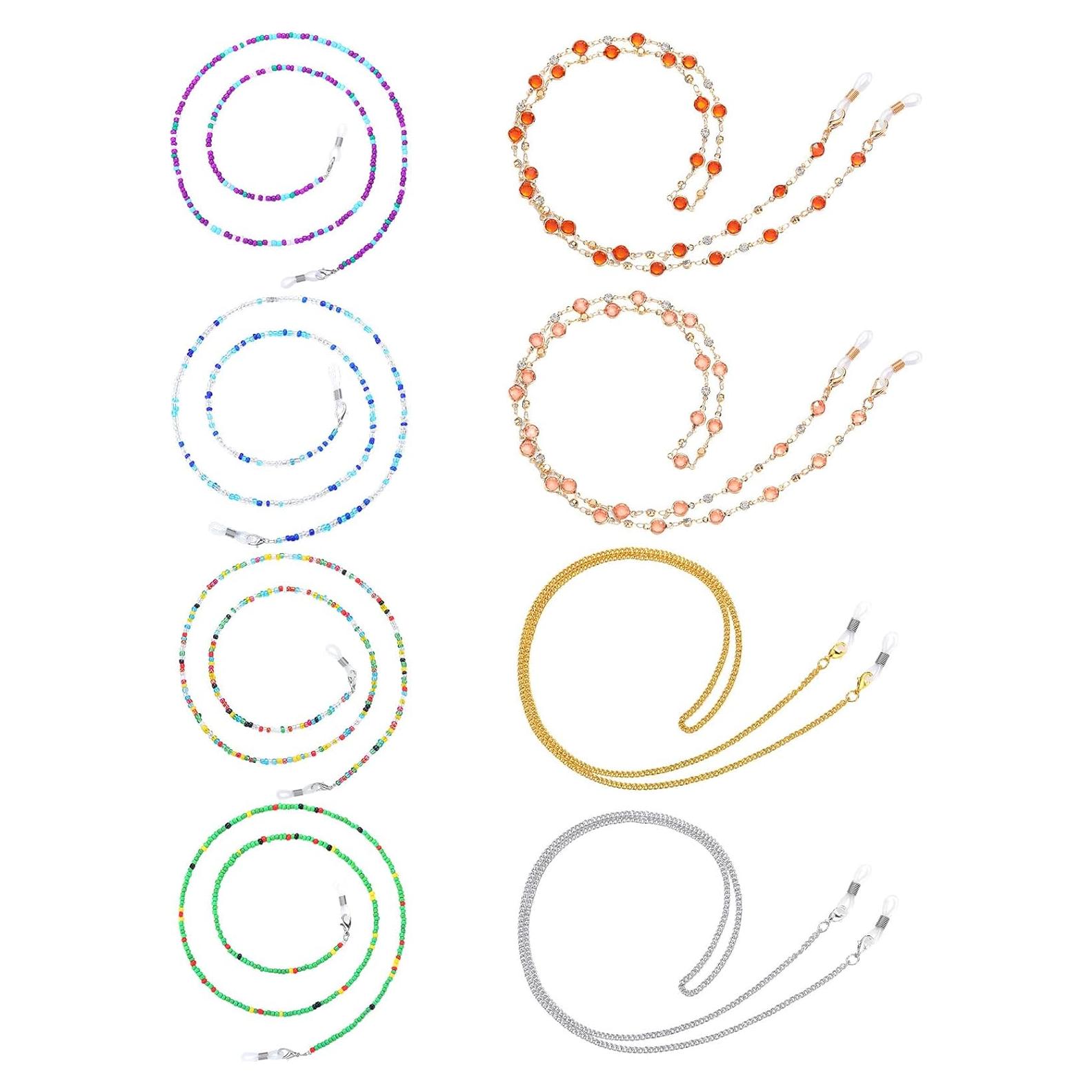 Cadena de Gafas Frienda 8 Piezas con Perlas Elegantes