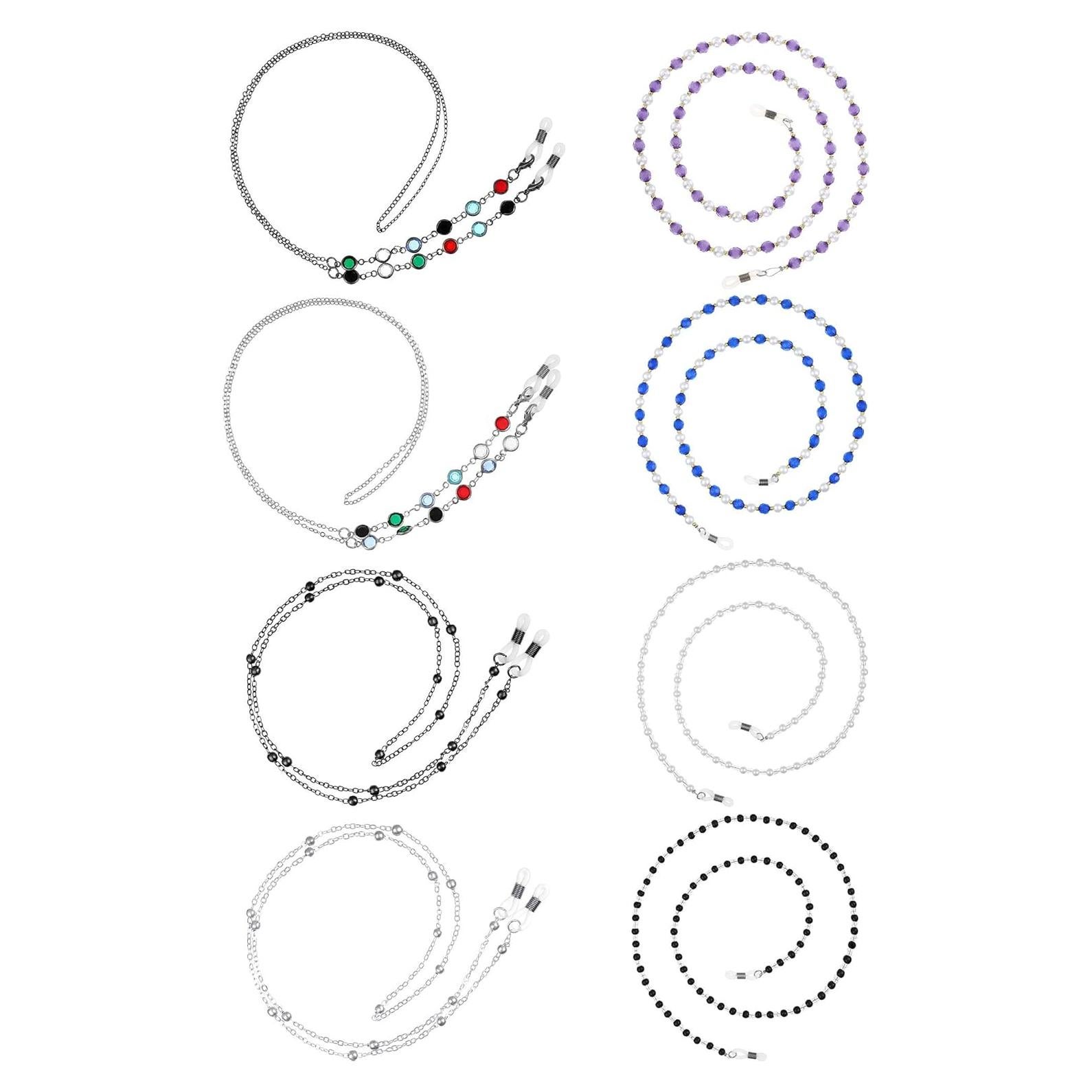 Cadena de Gafas Frienda 8 Pcs Perlas Elegantes para Mujeres