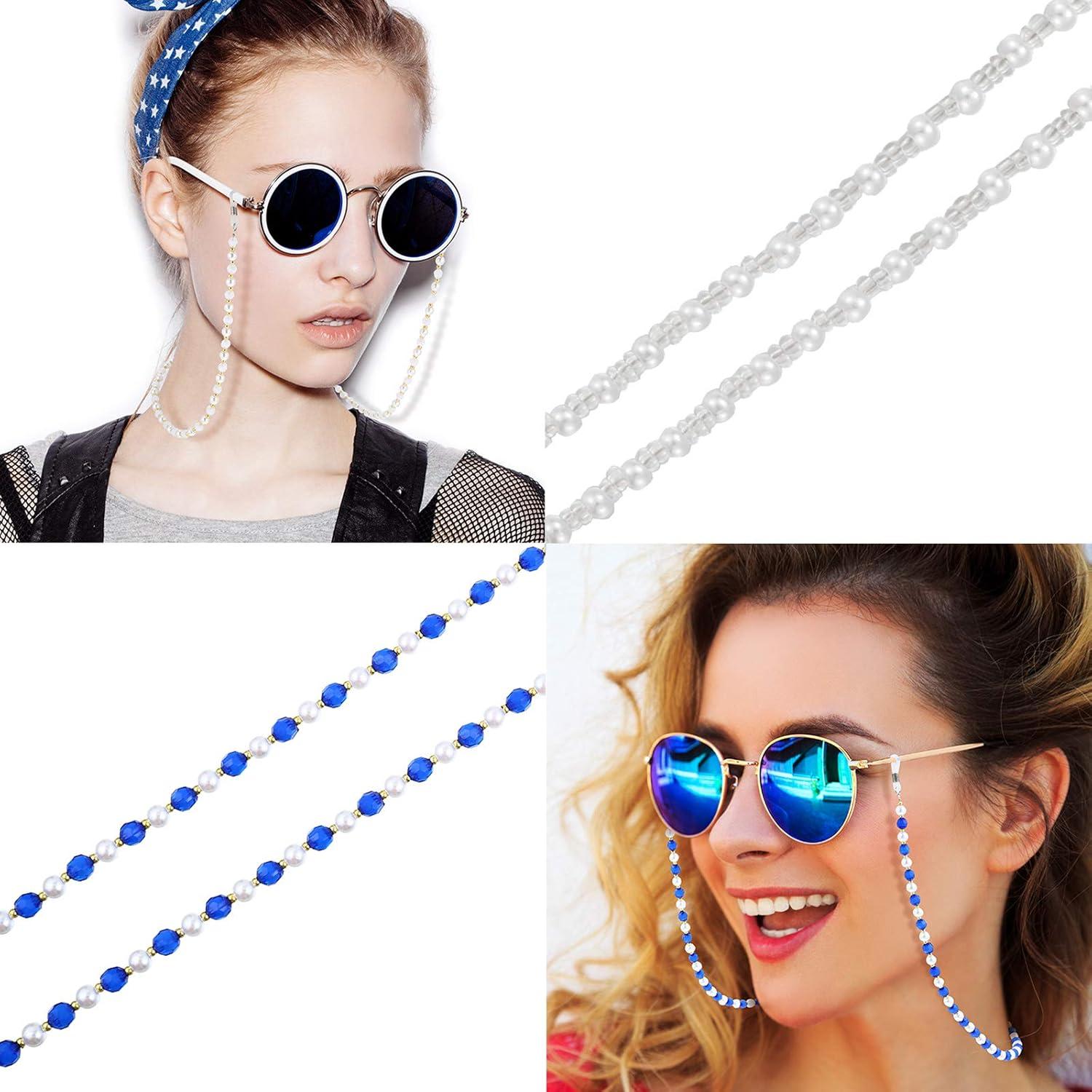 Cadena de Gafas Frienda 8 Pcs Perlas Elegantes para Mujeres