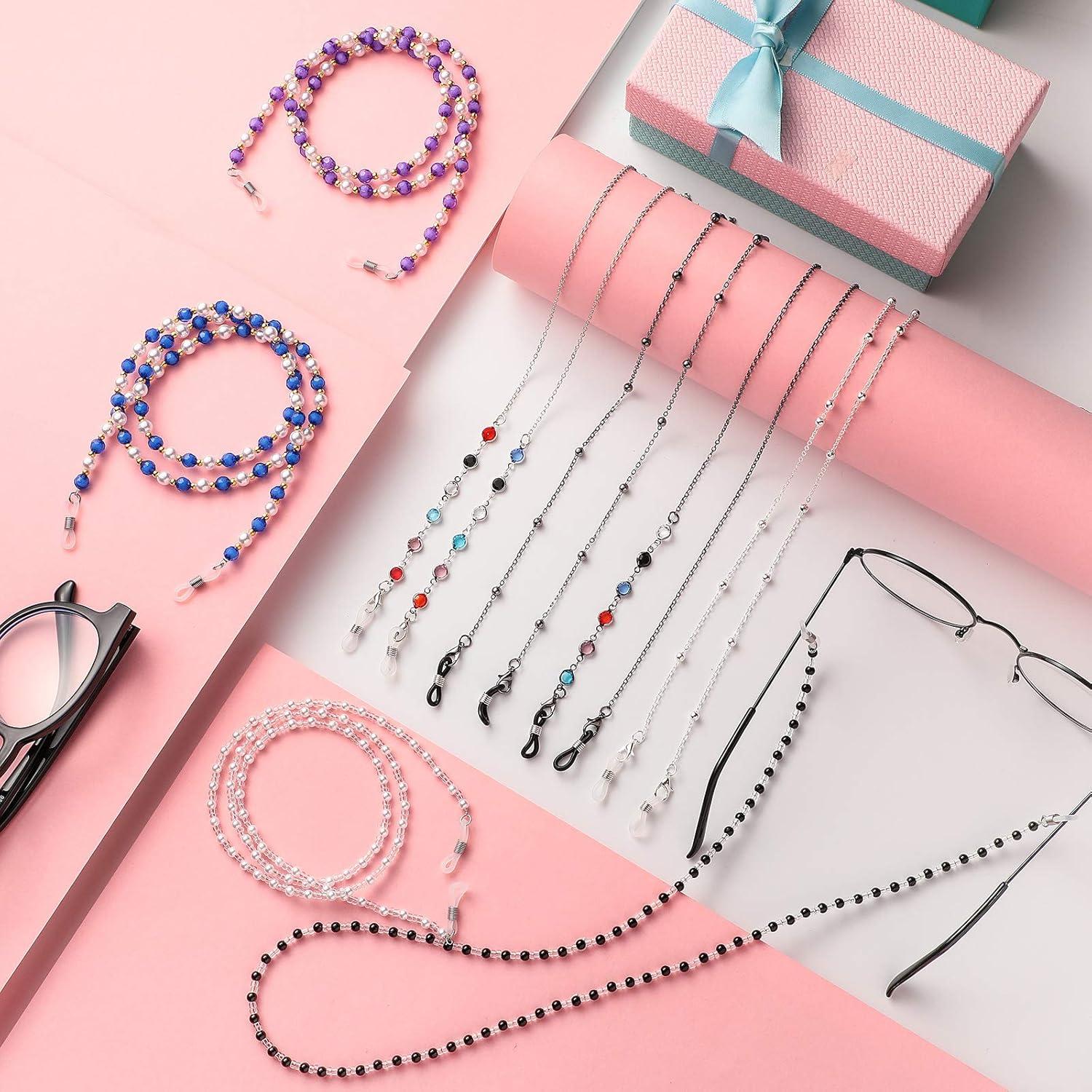 Cadena de Gafas Frienda 8 Pcs Perlas Elegantes para Mujeres