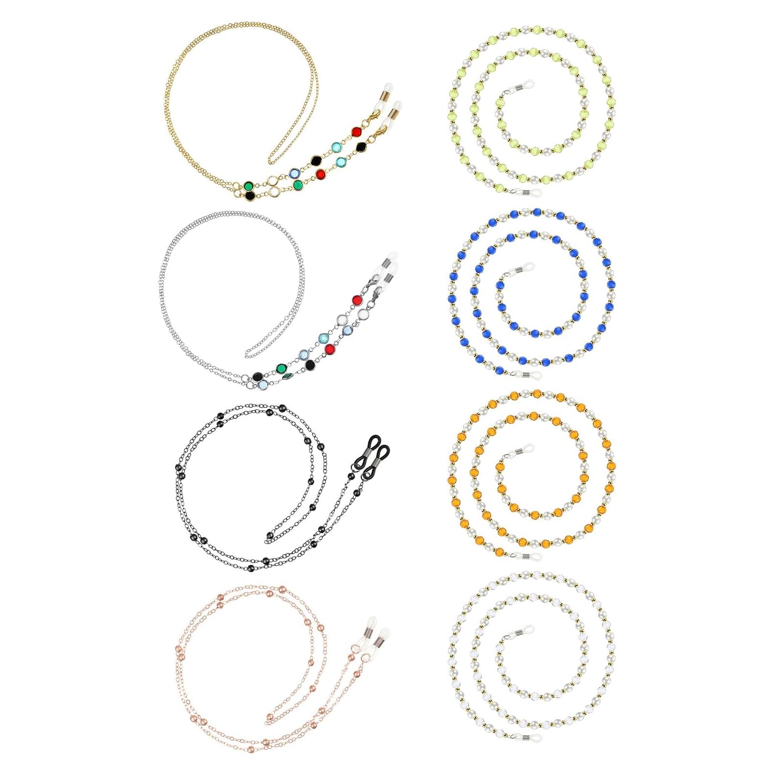 Cadena de Gafas Frienda 8 Piezas con Perlas Elegantes