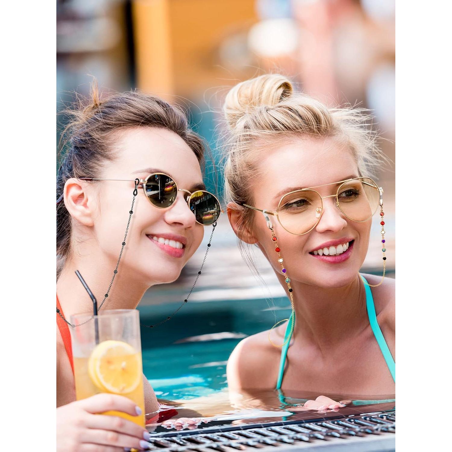 Cadena de Gafas Frienda 8 Piezas con Perlas Elegantes