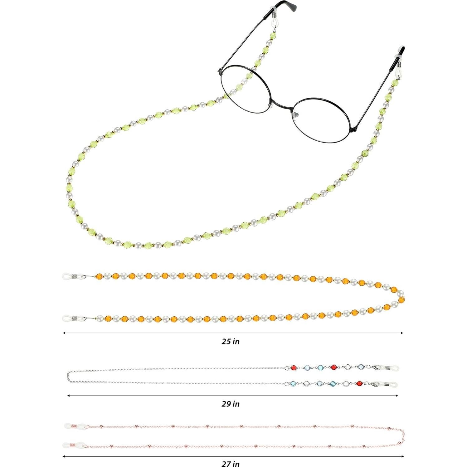 Cadena de Gafas Frienda 8 Piezas con Perlas Elegantes