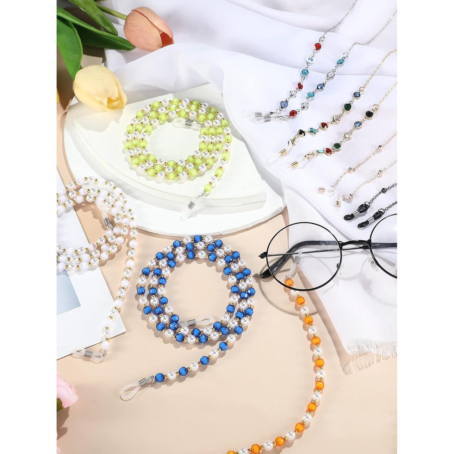 Cadena de Gafas Frienda 8 Piezas con Perlas Elegantes