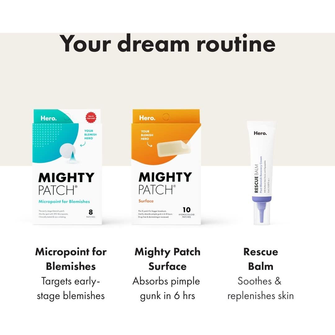 Mighty Patch Surface Hero Cosmetics - Parche acné XL 10 unidades