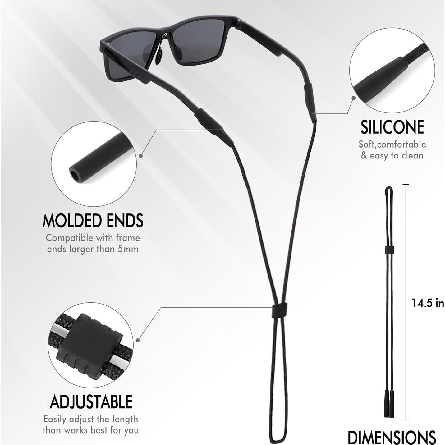 Correa Ajustable para Gafas - 3 Pcs - Suave y Cómoda